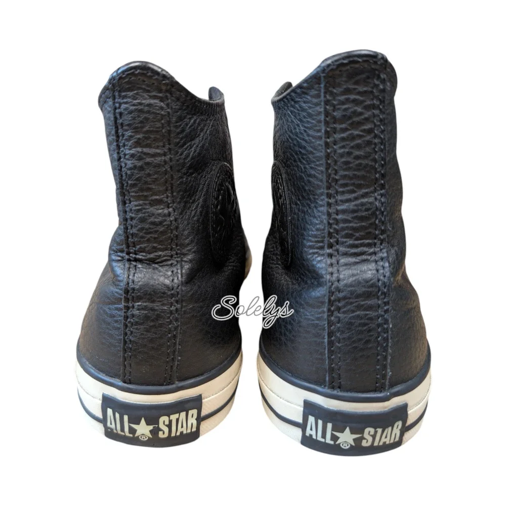 Converse 2003 Vintage All Star High Top Black Bomber Leather Sneaker M9.5 W11.5